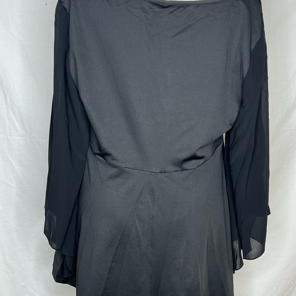 RoseGal Black Blouse With Tie Up Size - Picture 2 of 4